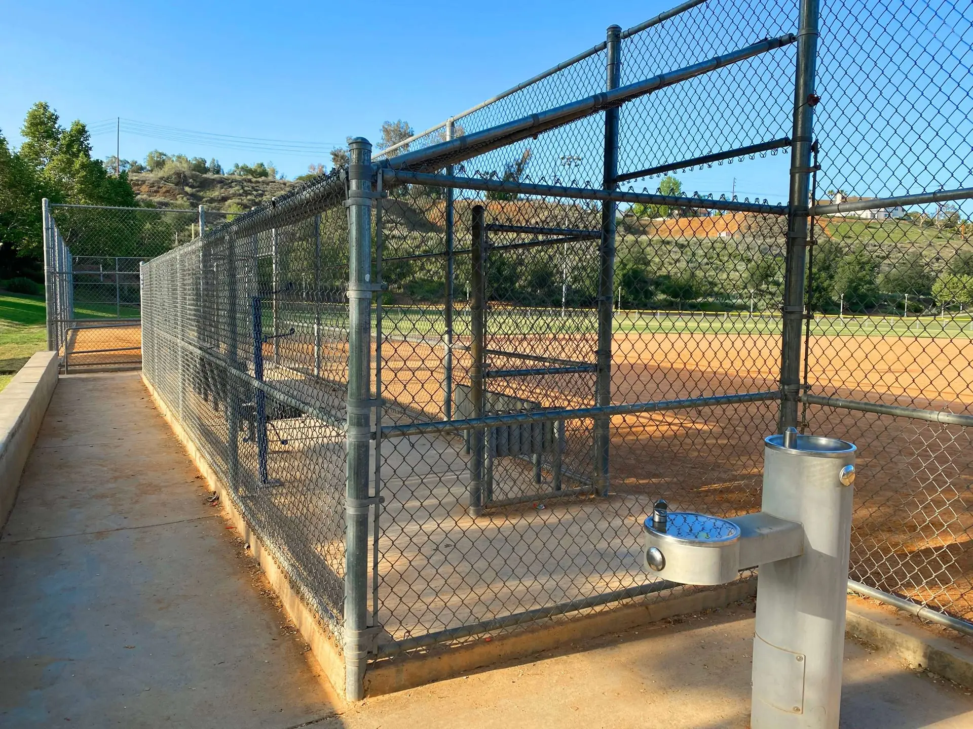 Baseball chain link fencing - dugout fence - johnston fence contracting - orillia and barrie ontario